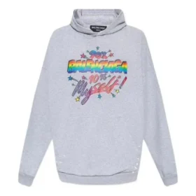 90/10 Hoodies com capuz de corte largo «Cinza» 674986TMVH42569