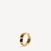 Anel nano mini link para mulher em ouro brilhante
