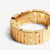Anel nano mini link para mulher em ouro brilhante