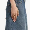 Anel nano mini link para mulher em ouro brilhante