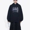 Balenciaga autêntico, tamanho grande, preto 620947TIVA21000