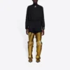 Balenciaga FW21 Alphabet de manga comprida para homem, Preto 661749444B81077