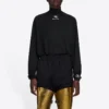 Balenciaga FW21 Alphabet de manga comprida para homem, Preto 661749444B81077