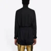 Balenciaga FW21 Alphabet de manga comprida para homem, Preto 661749444B81077