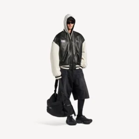 Balenciaga | Jaqueta universitária em colaboração com a NBA em preto/branco