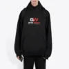 Balenciaga para homem, clássico largo com estampado alfabético, preto 620973TIVD41000
