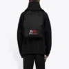 Balenciaga para homem, clássico largo com estampado alfabético, preto 620973TIVD41000