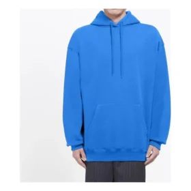 Balenciaga para homem com logótipo nas costas e estampado alfabético, azul, 570811THV798077