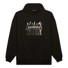 Balenciaga para homem com logótipo «Portrait» estampado, preto 620973TIVA21000 Balenciaga para homem com logótipo «Portrait» estampado, preto 620973TIVA21000