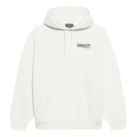 Balenciaga para homem com padrão alfabético da Political Campaign bordado, branco, 600583TKVI99084