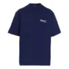 Balenciaga para homem, Political Campaign, versão grande, manga curta, azul-marinho 641675TIV521195