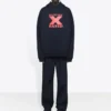 Balenciaga para homem X-Rated Preto Vermelho Preto 620973TIVA81076