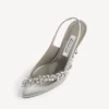 Balenciaga para mulher | Slingback Manolo Blahnik em cinzento plume