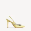 Balenciaga para mulher | Slingback Manolo Blahnik em verde-limão