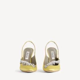 Balenciaga para mulher | Slingback Manolo Blahnik em verde-limão