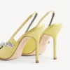 Balenciaga para mulher | Slingback Manolo Blahnik em verde-limão