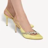 Balenciaga para mulher | Slingback Manolo Blahnik em verde-limão