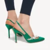 Balenciaga para mulher | Slingback Manolo Blahnik na cor «grass»