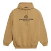 Balenciaga Paris para homem, camisola com estampado de louro em tecido polar, cáqui 570811TIV259605