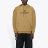 Balenciaga Paris para homem, camisola com estampado de louro em tecido polar, cáqui 570811TIV259605