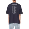 Balenciaga Speed Hunters para homem, preto, faixa azul, manga curta, cinzento 541875TCV381055