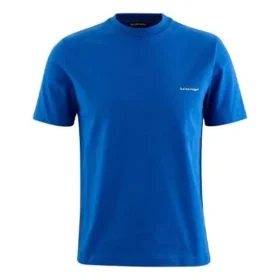 Balenciaga SS21 para homem, camisola de manga curta com logótipo pequeno «Alphabet», azul, 556151TBV438077
