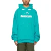 Balenciaga SS21 para homem, clássica com estampado alfabético e aberturas, azul-celeste 659403TKVB64661
