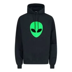 Balenciaga SS21 para homem com logótipo Alien, impressão espessa, clássico preto 641679TJV959113