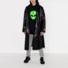 Balenciaga SS21 para homem com logótipo Alien, impressão espessa, clássico preto 641679TJV959113