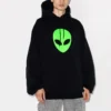 Balenciaga SS21 para homem com logótipo Alien, impressão espessa, clássico preto 641679TJV959113