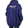Balenciaga SS21 para homem, estampado, azul, 620973TIV531195
