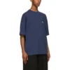 Balenciaga SS21 Retro de manga curta azul para homem 612966TJV874866