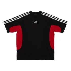 Balenciaga x adidas T-shirt, corte médio, «Black Red» 712401TNVA61003