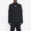 Balenciaga x adidas T-shirt, corte médio, «Black Red» 712401TNVA61003