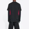 Balenciaga x adidas T-shirt, corte médio, «Black Red» 712401TNVA61003