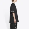 Balenciaga x PlayStation: Colaboração PS5 com padrão geométrico alfabético, manga curta, unissexo, preto 651795TKVF31070
