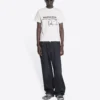 Balenciaga x RuPaul, assinatura conjunta, coleção FW21, estampado com letras, gola redonda, masculino, branco 670943TLV579057
