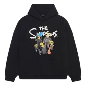 Balenciaga x THE SIMPSONS Hoodie de algodão, corte largo «Black» 674986TLVG81000