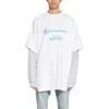 Balenciaga x WFP T-shirt com mangas duplas “Branca” 698089TMVL29086
