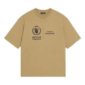 Balenciaga x WFP T-shirt, corte médio, «Khaki» 612966THV849605