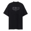 BB Paris Strass T-shirt, corte médio, «Black Faded» 739784TOVU81055