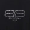 BB Paris Strass T-shirt, corte médio, «Black Faded» 739784TOVU81055