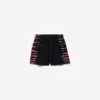 Bermudas masculinas com corte regular e padrão tie-dye extremo, em preto