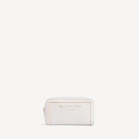 Bolsa cosmética para perfumes em dix branco marfim