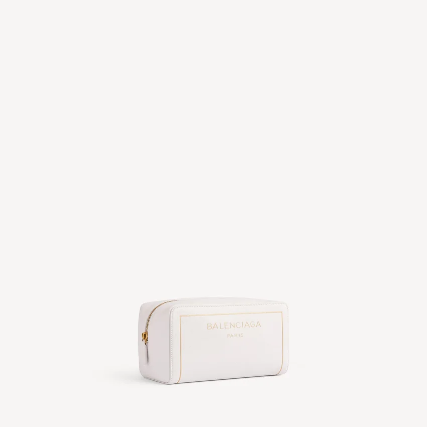 Bolsa cosmética para perfumes em dix branco marfim Bolsa cosmética para perfumes em dix branco marfim