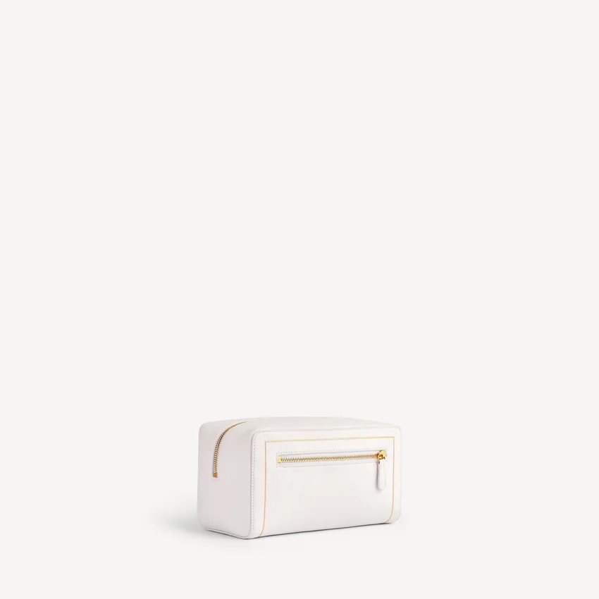 Bolsa cosmética para perfumes em dix branco marfim Bolsa cosmética para perfumes em dix branco marfim