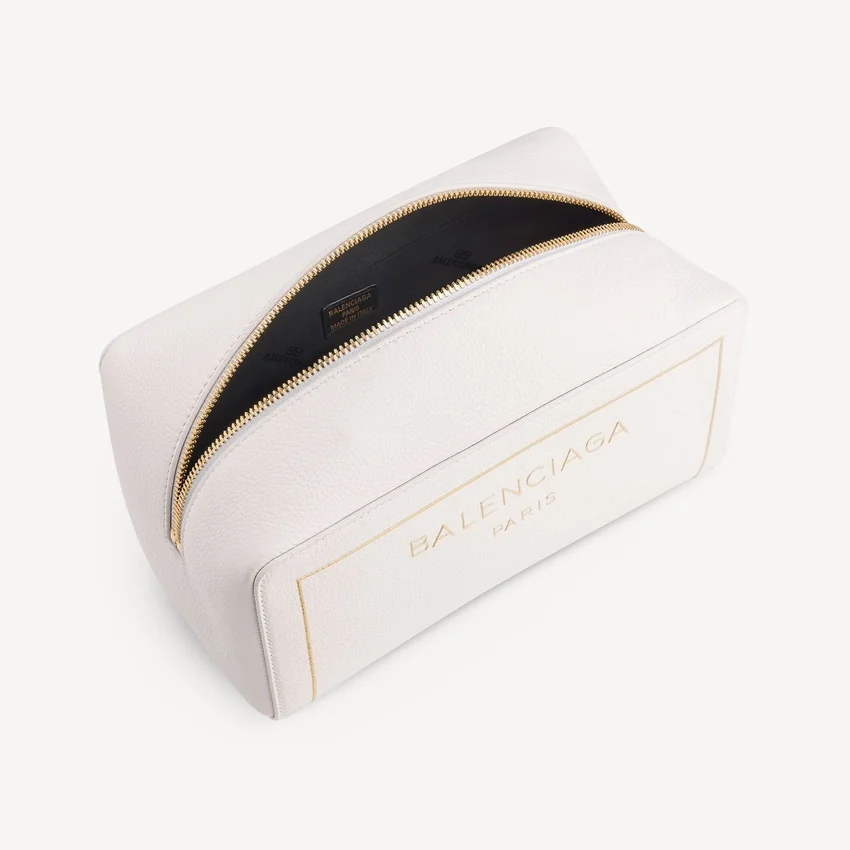 Bolsa cosmética para perfumes em dix branco marfim Bolsa cosmética para perfumes em dix branco marfim