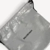 Bolsa de compras masculina com saco de proteção e alça transversal, tamanho médio, em cinzento Balenciaga