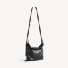 Bolsa de compras masculina com saco de proteção e alça transversal, tamanho médio, em preto