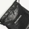 Bolsa de compras masculina com saco de proteção e alça transversal, tamanho médio, em preto